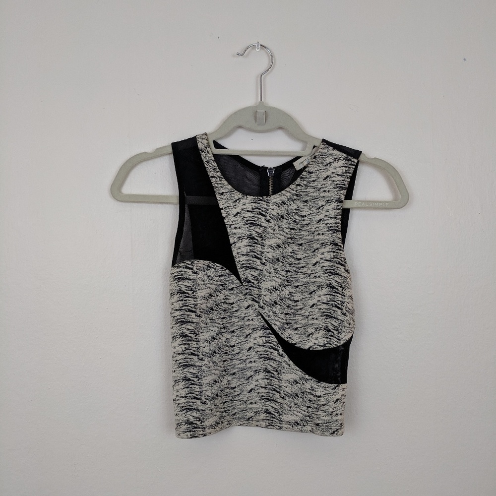 Silence and noise mesh cutaway top